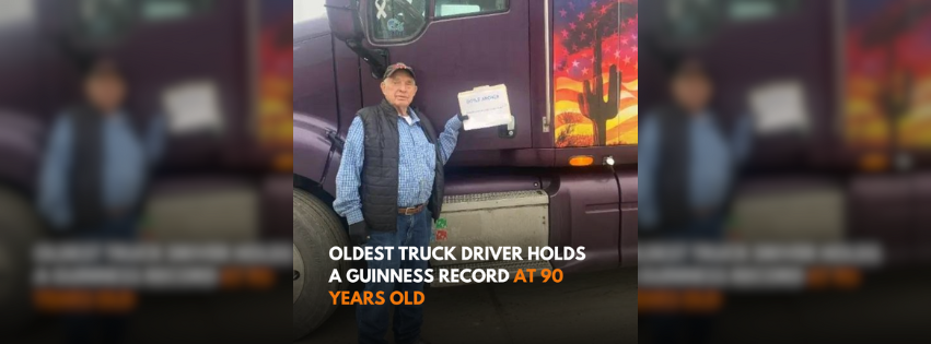 Oldest trucker holds Guinness World Record at 90-years-old
